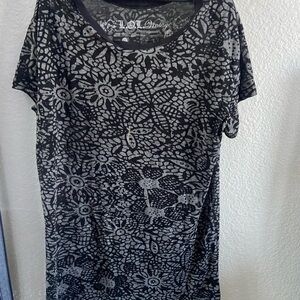 L.O.L. Vintage Black Floral Lace Top